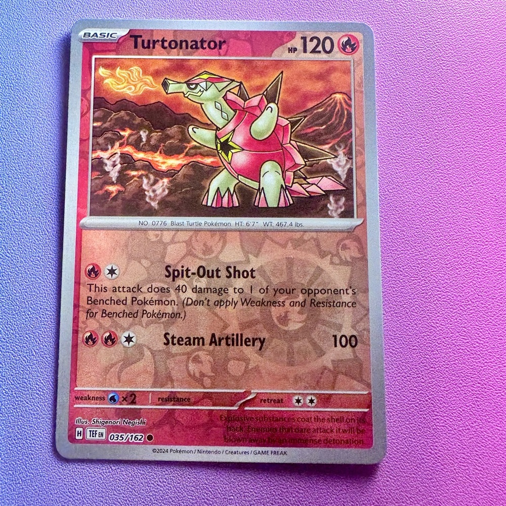 turtonator [reverse holo] - 035/162 (common) — pokemon: temporal forces